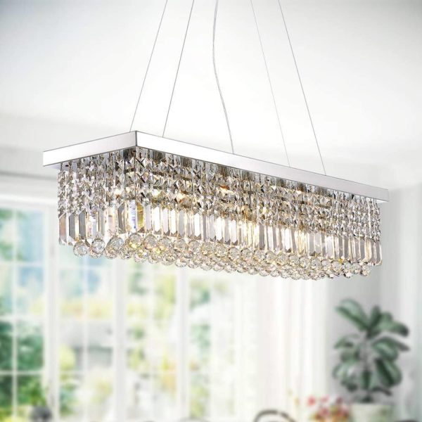where to buy rectangular crystal chandelier